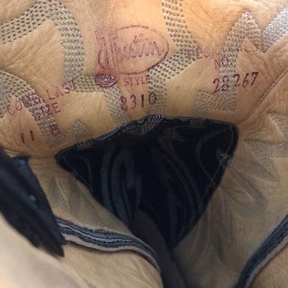 VTG Justin Black Teju Lizard Western Boot #8310 - Picture 11 of 15